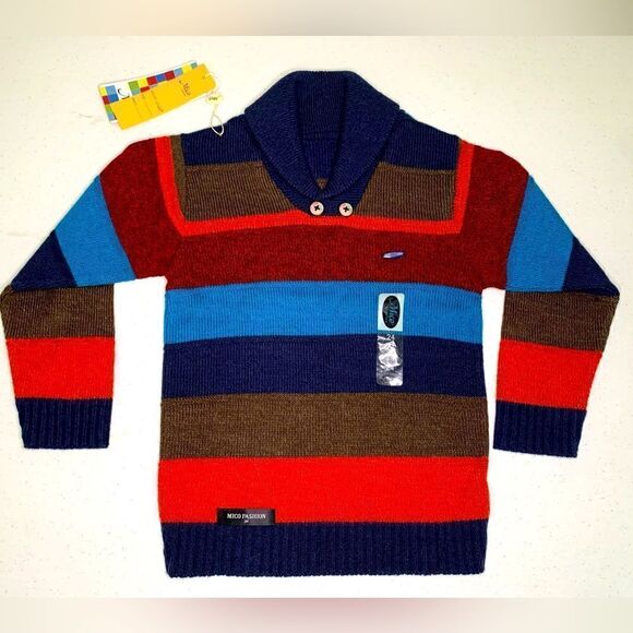 Mico Fashion Striped Sweater  - Picture 1 of 6